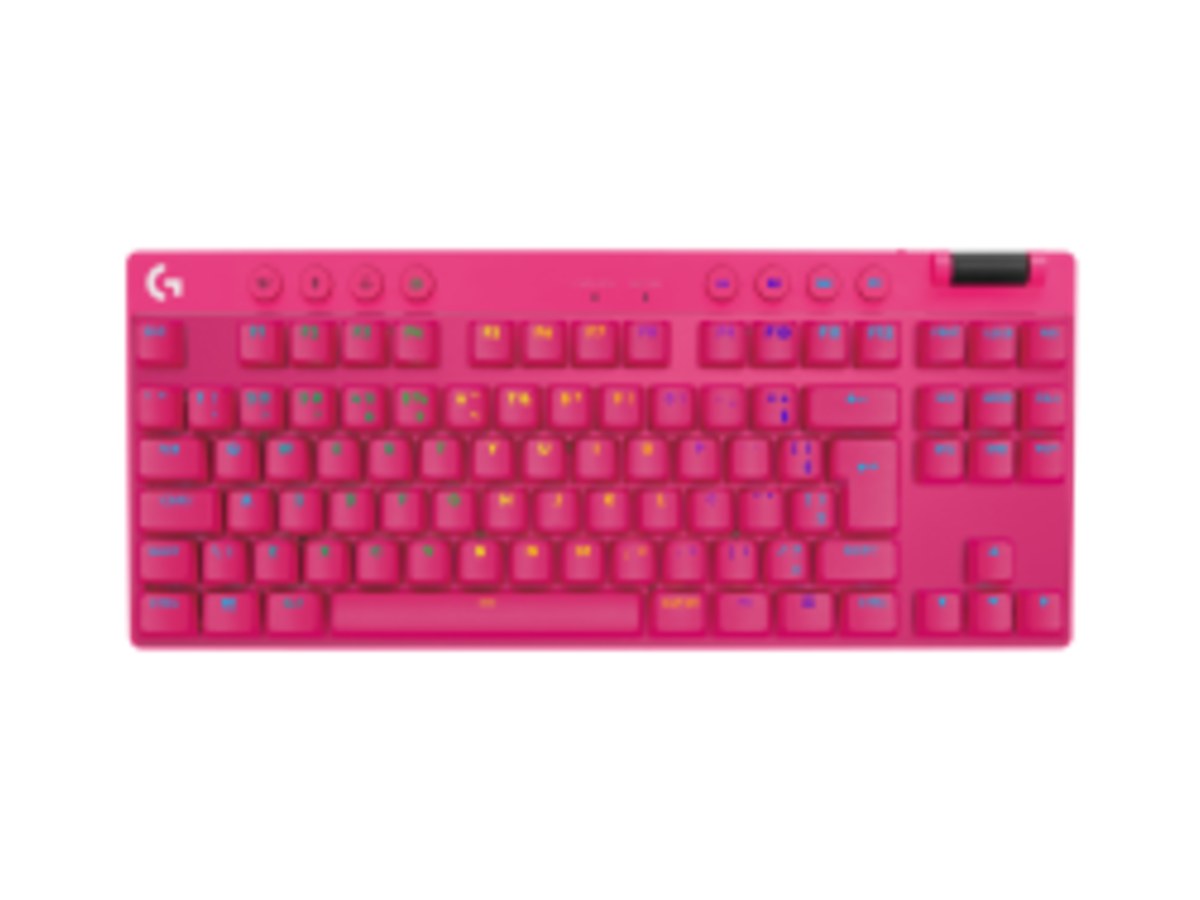 羅技G Pro X LIGHTSPEED 無線機械式TKL遊戲鍵盤 (桃紅)