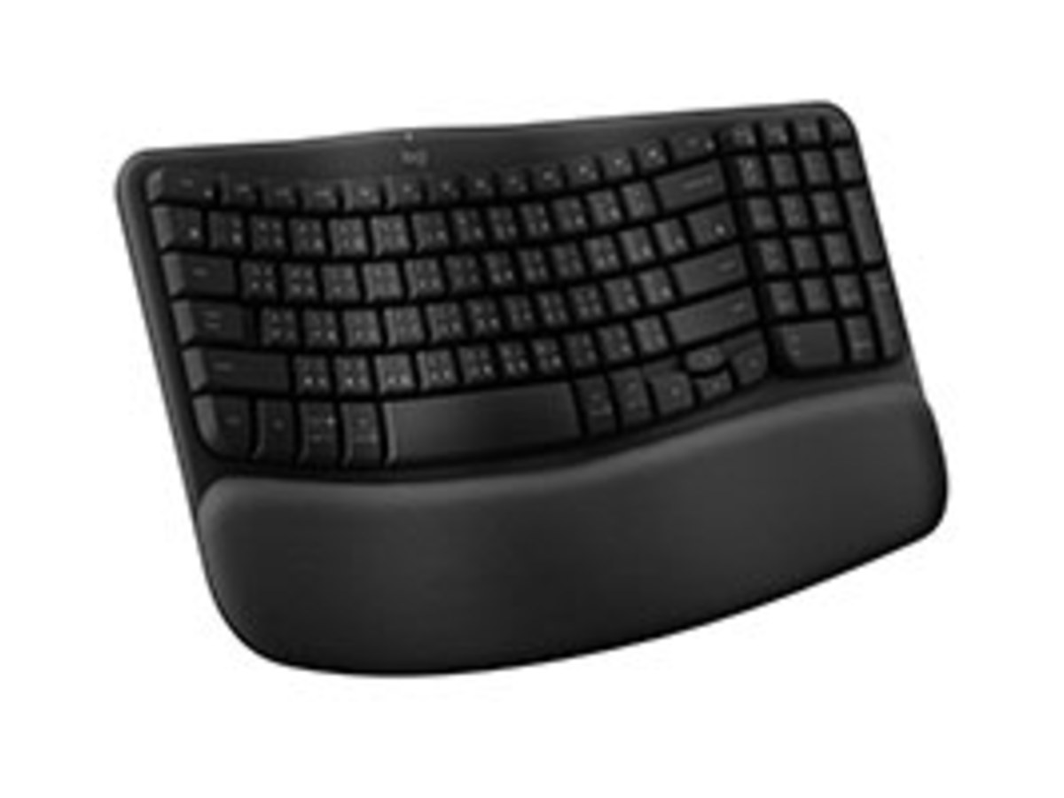 羅技 Wave Keys 人體工學鍵盤 - 石墨灰