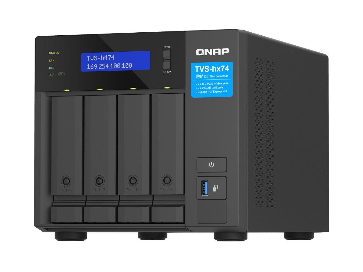 QNAP 威聯通 TVS-h474-PT-8G 4Bay 2.5GbE NAS