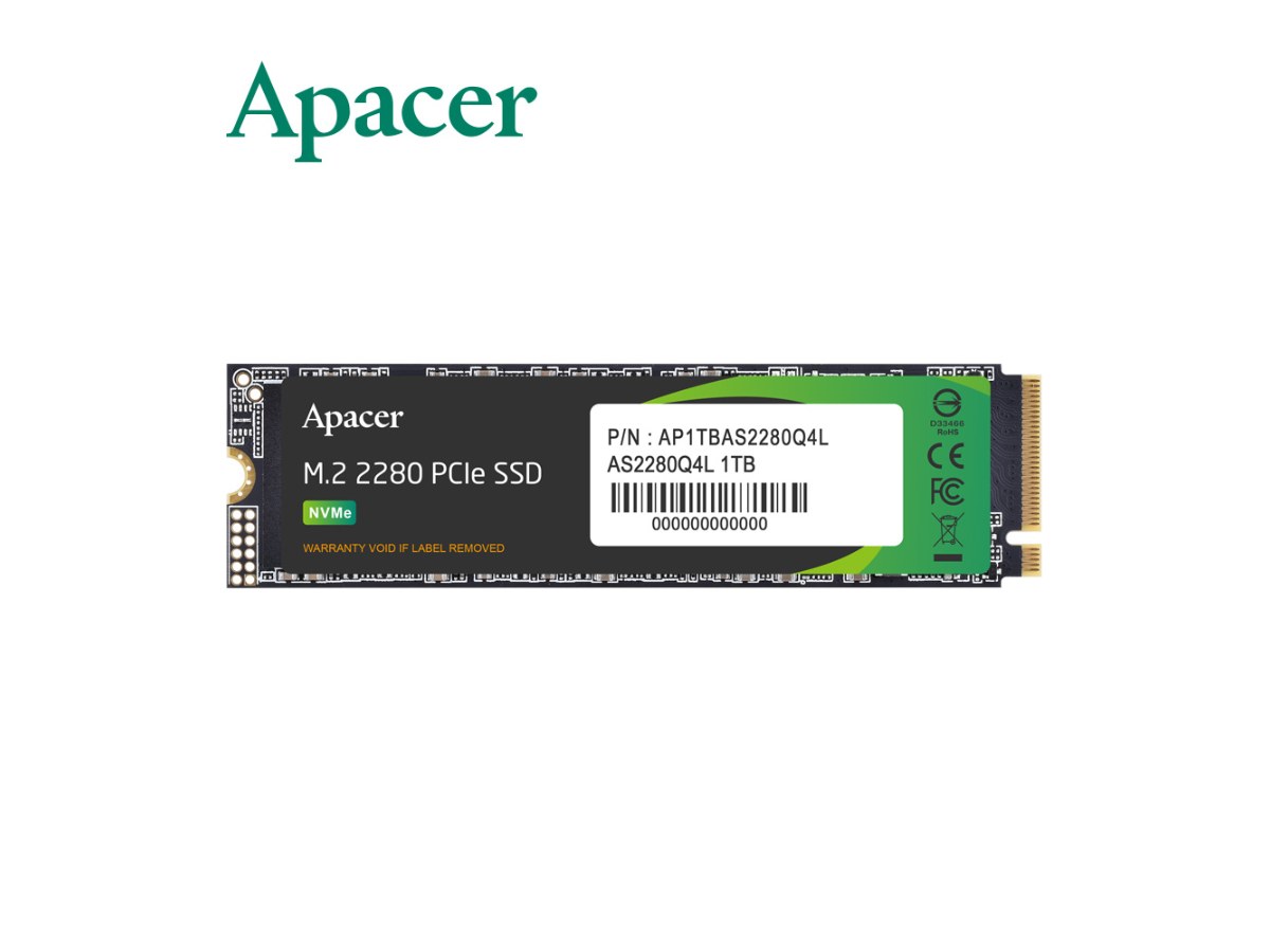 Apacer AS2280Q4L-1TB M.2 PCIe固態硬碟(3年保)
