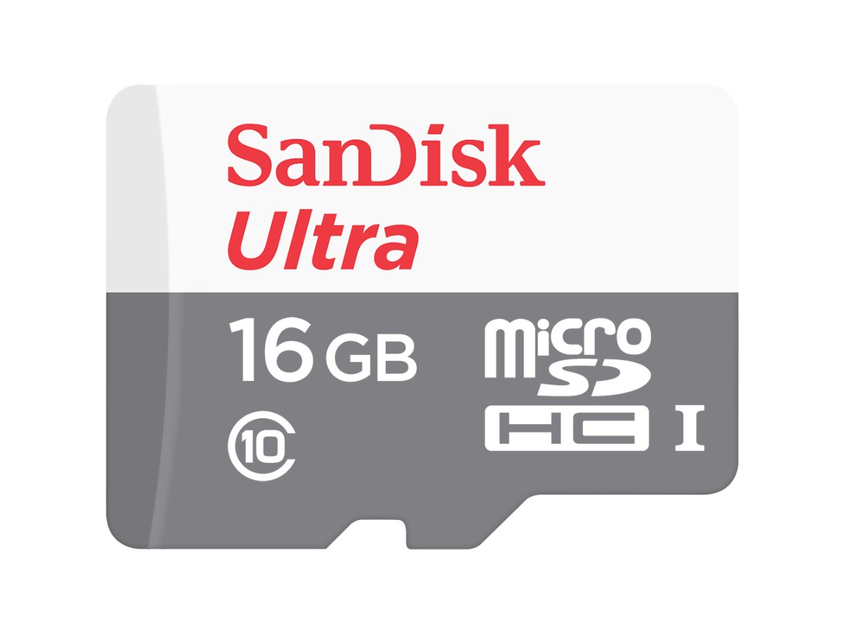 SanDisk Ultra microSDHC 16GB, C10, UHS-1, 80MB/s R 記憶卡