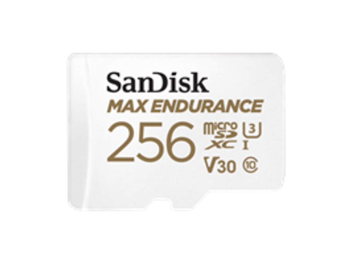 SANDISK MAX ENDURANCE Micro SDXC Card 256GB/(120,000 Hrs)/UHS-I/C10/U3/V30/100MB