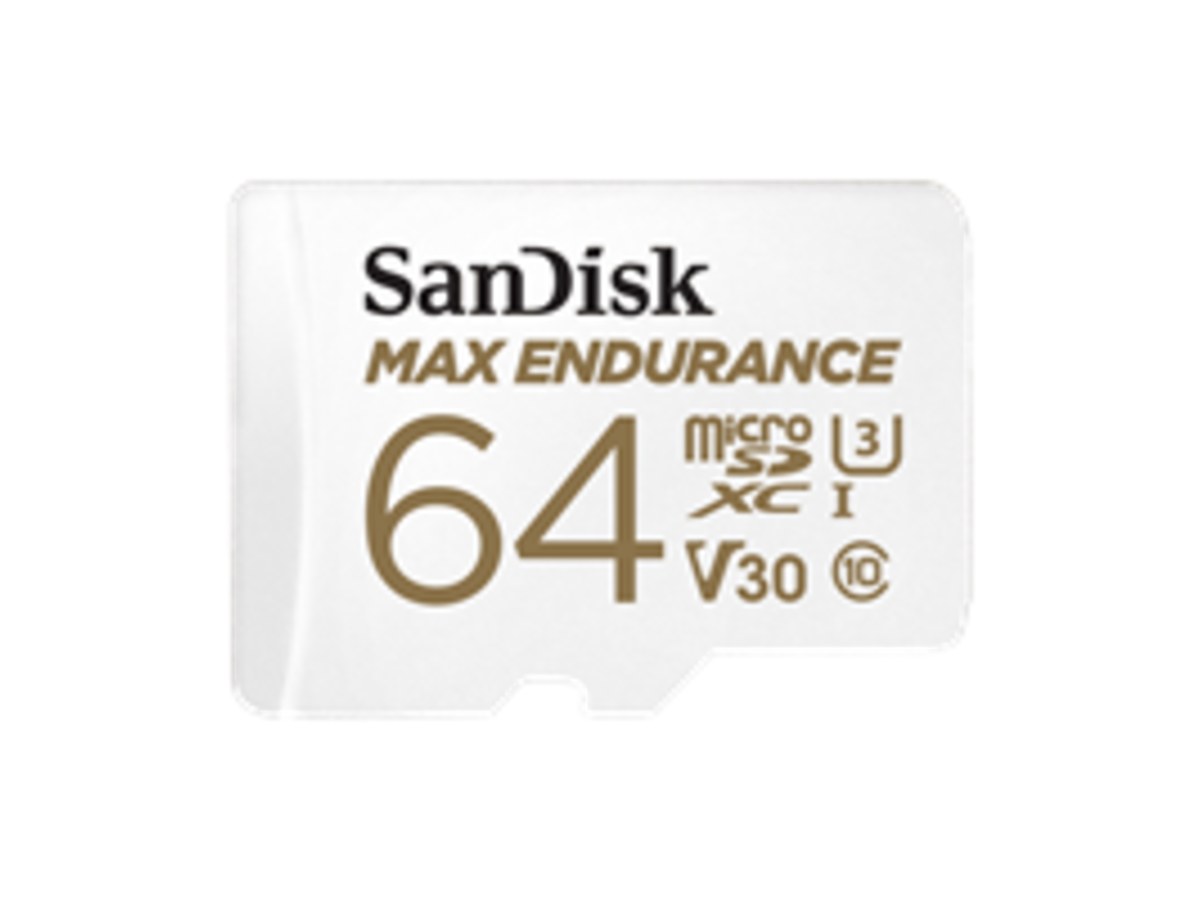 SANDISK MAX ENDURANCE Micro SDXC Card 64GB/(30,000 Hrs)/UHS-I/C10/U3/V30/100MB/4