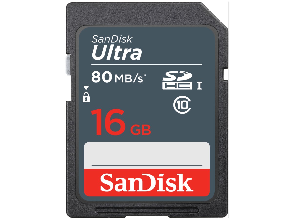 SanDisk Ultra SDHC 16GB, C10, UHS-I, 80MB/s R 記憶卡