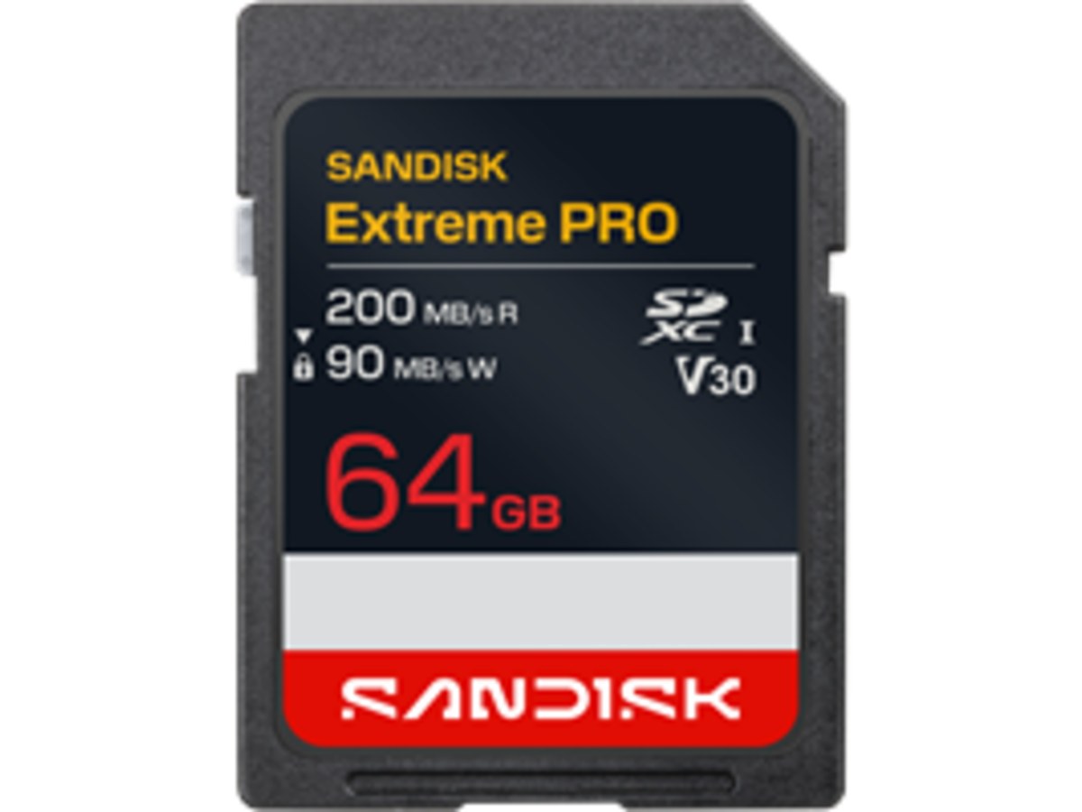 SANDISK Extreme Pro SDXC UHS-I 64GB 200MB/s(R) / 90MB/s(W)