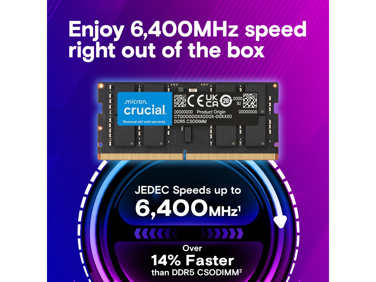 美光 Crucial DDR5 6400 16GB CSODIMM(CT16G64C52CS5)