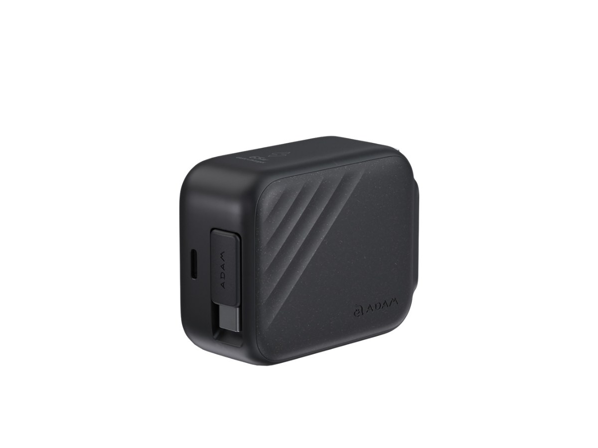 [亞果元素] GaN 35W USB-C自帶線快速電源供應器-黑