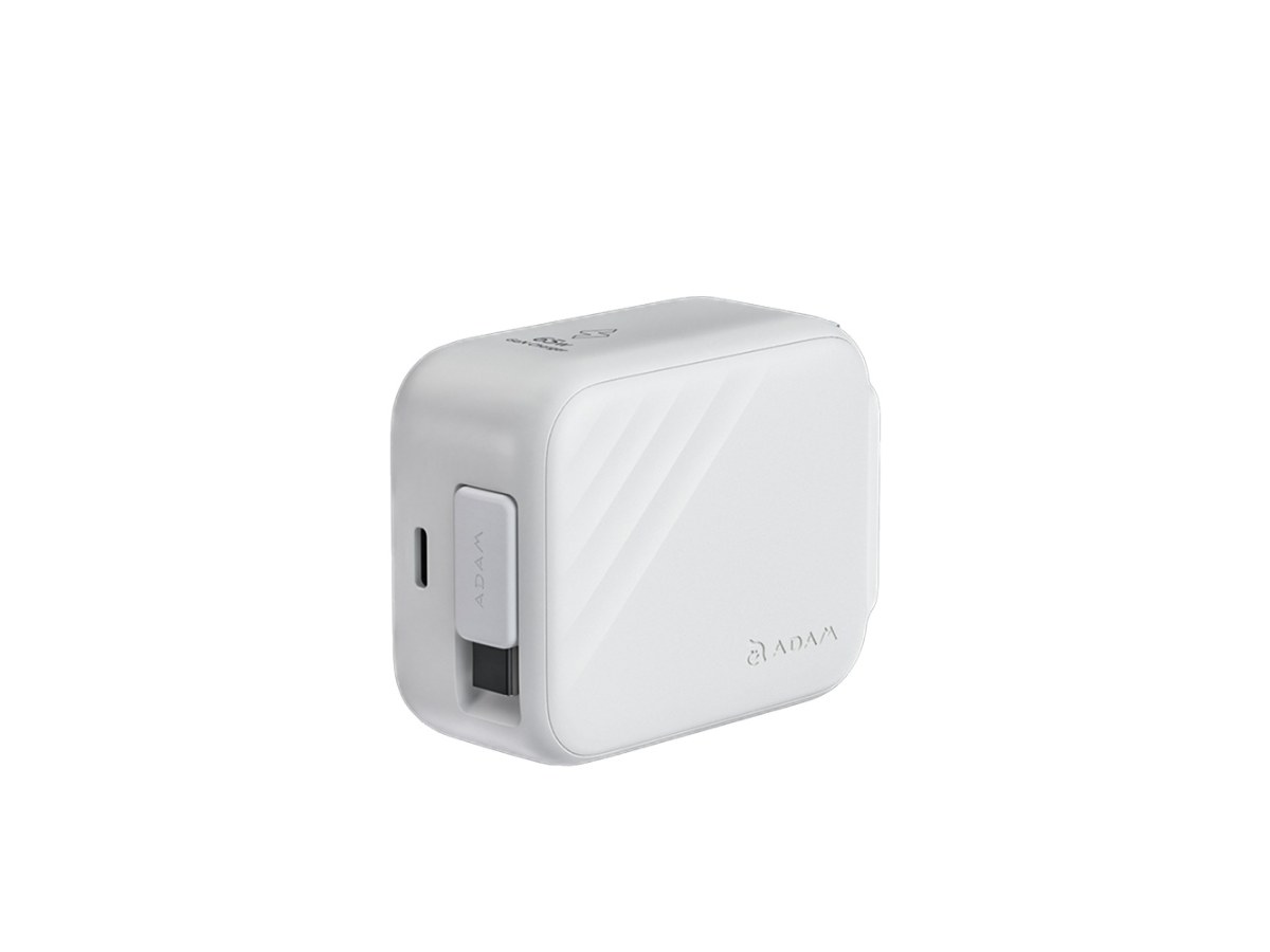 [亞果元素] GaN 35W USB-C自帶線快速電源供應器-白