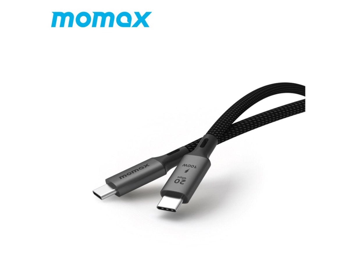 Momax Elite 100W PD USB-C USB3.2 20Gbps 編織充電傳輸線(DC31) (1m) - 黑色