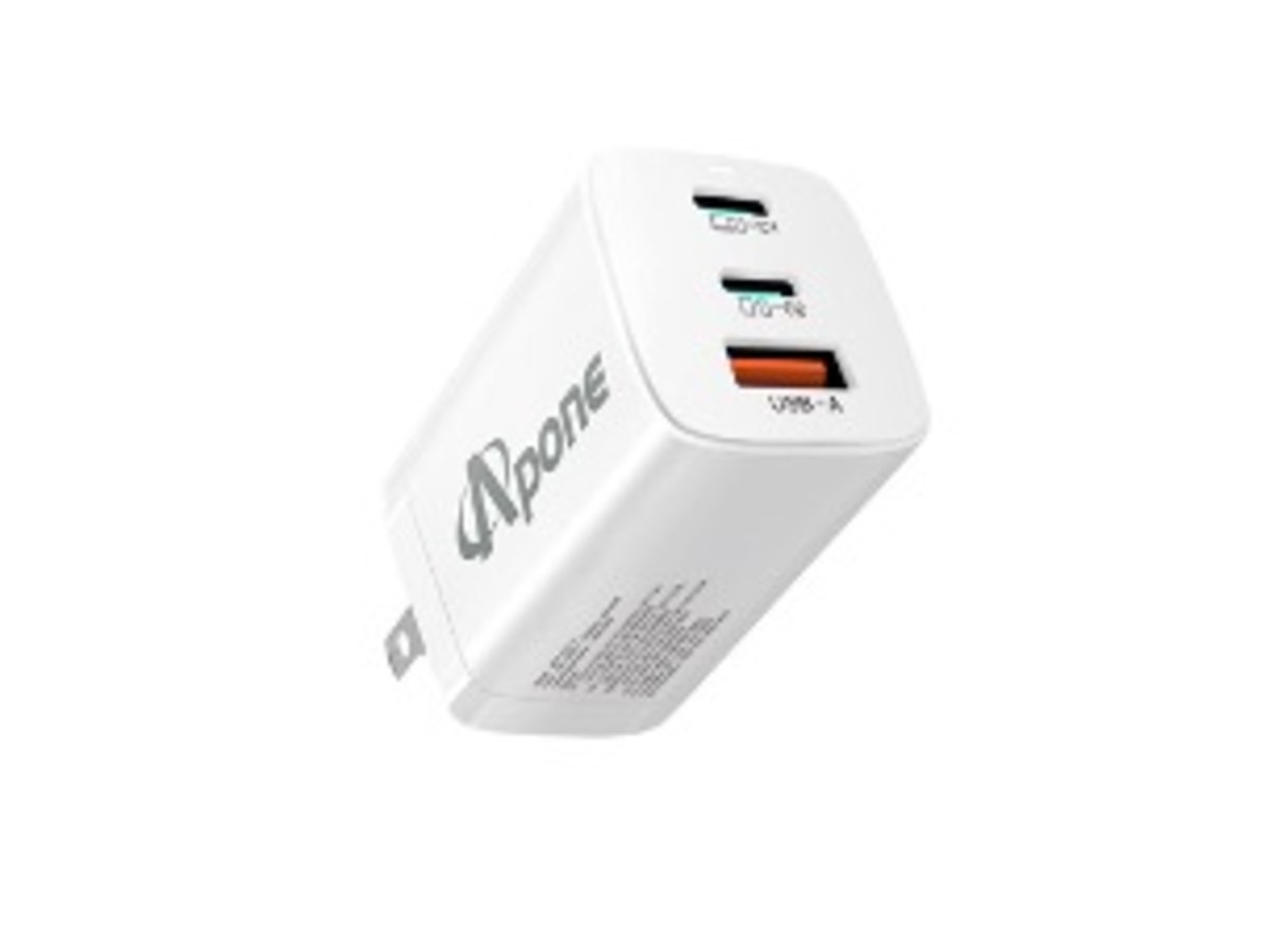 【Apone】65W GaN 氮化鎵 PD+QC 3孔 快充充電器