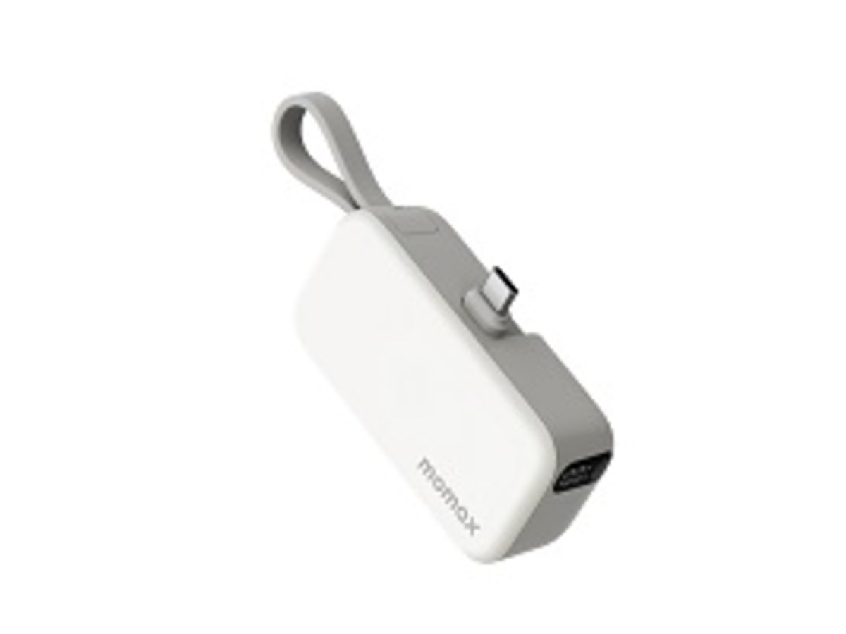 Momax 1-Power Mini 5000mAh 迷你帶線行動電源-白