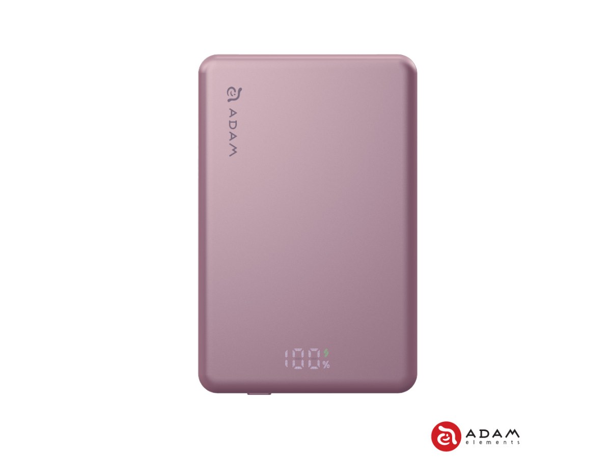[亞果元素] VIONTA L10超薄型磁吸行動電源-粉