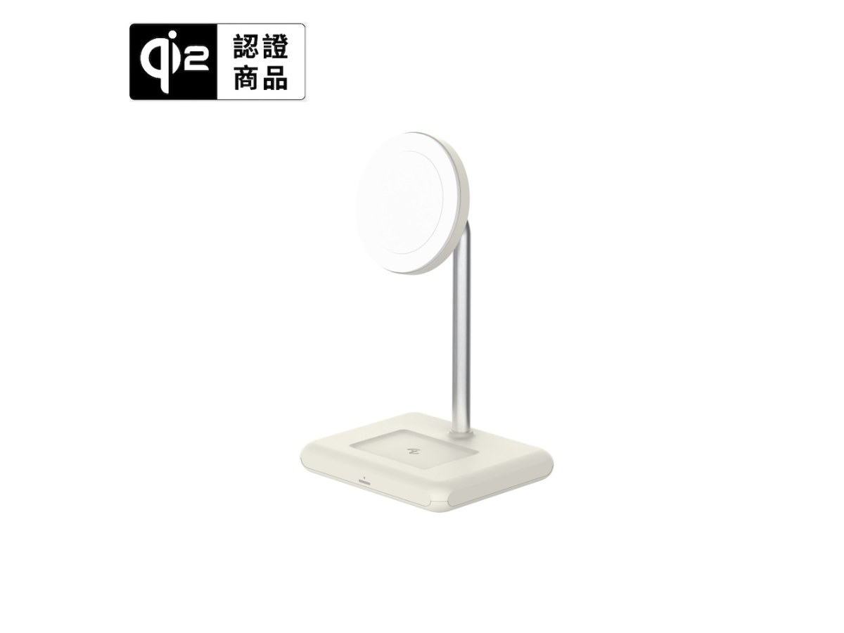 Allite WQ1 2+1 磁吸無線充電座(奶茶米)