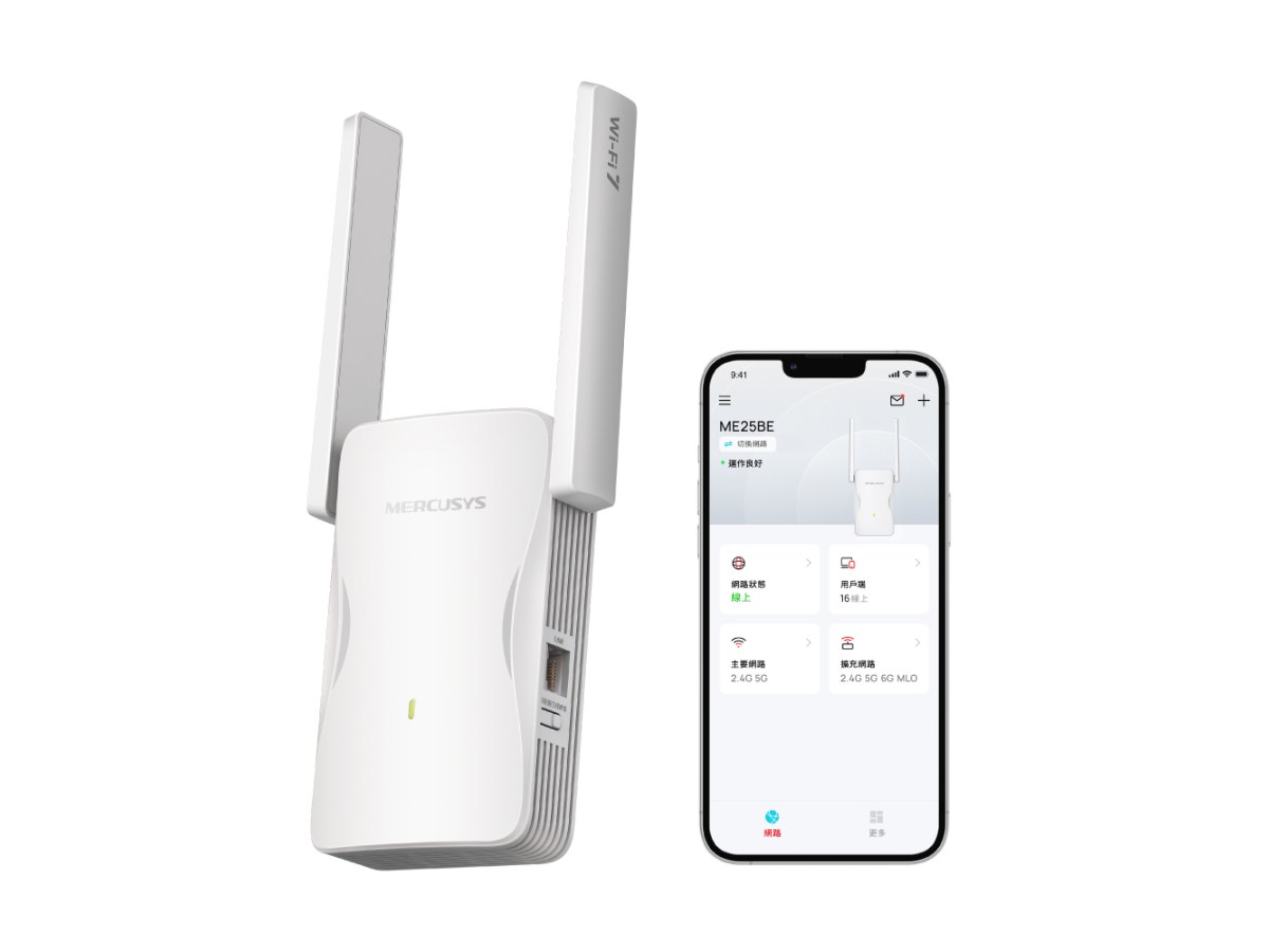 MERCUSYS(水星) BE3600 Wi-Fi 7 訊號延伸器 ME25BE