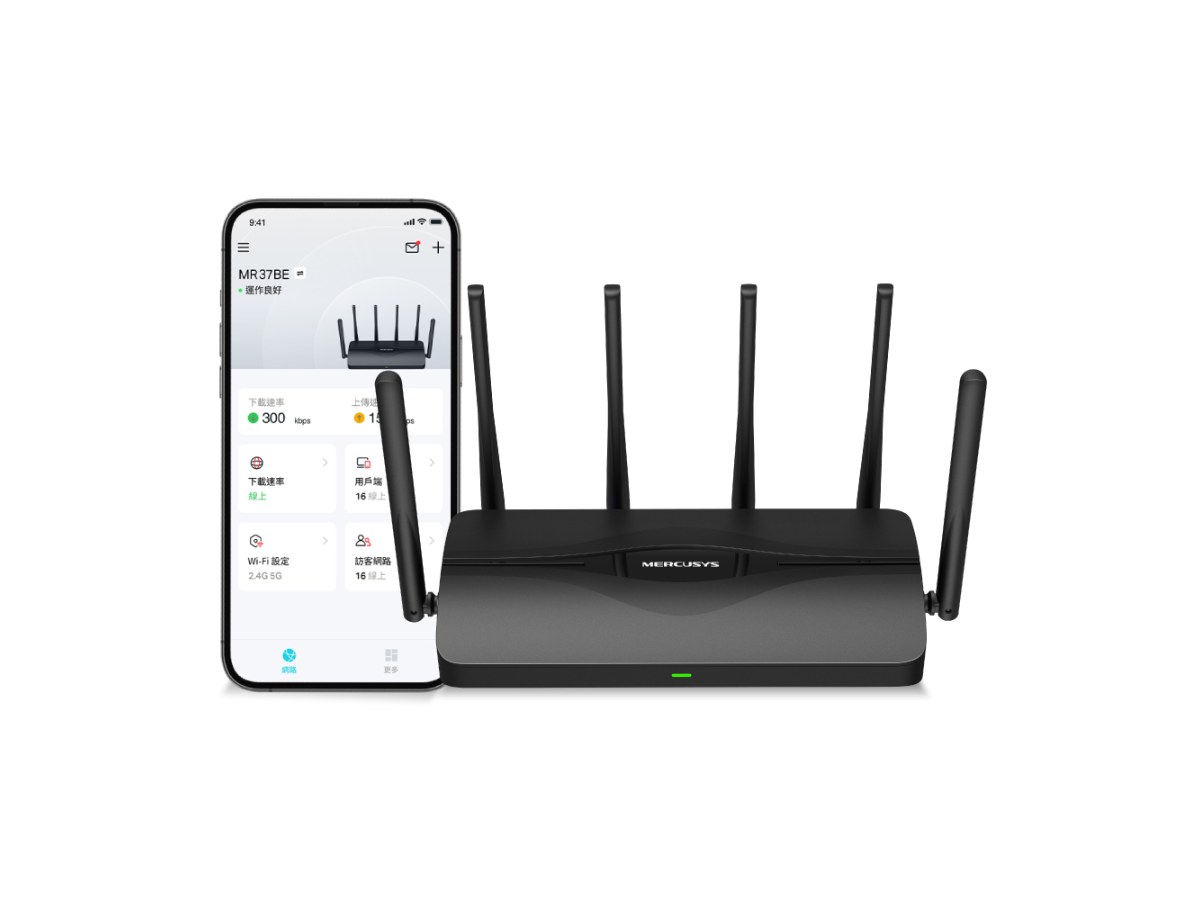 MERCUSYS(水星) MR37BE BE6500 雙頻 Wi-Fi 7 無線路由器