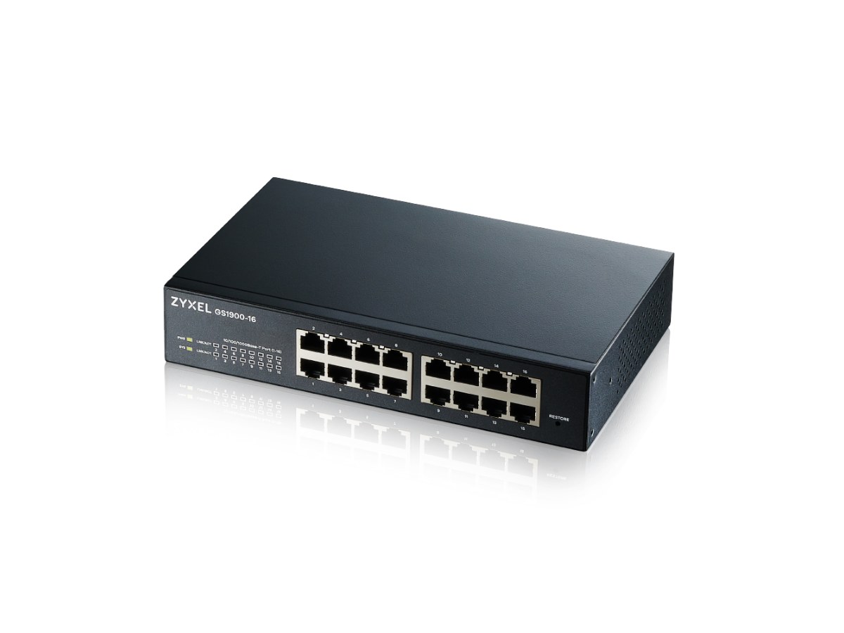 Zyxel 合勤GS1900-16 智慧型網管16埠Gigabit交換器