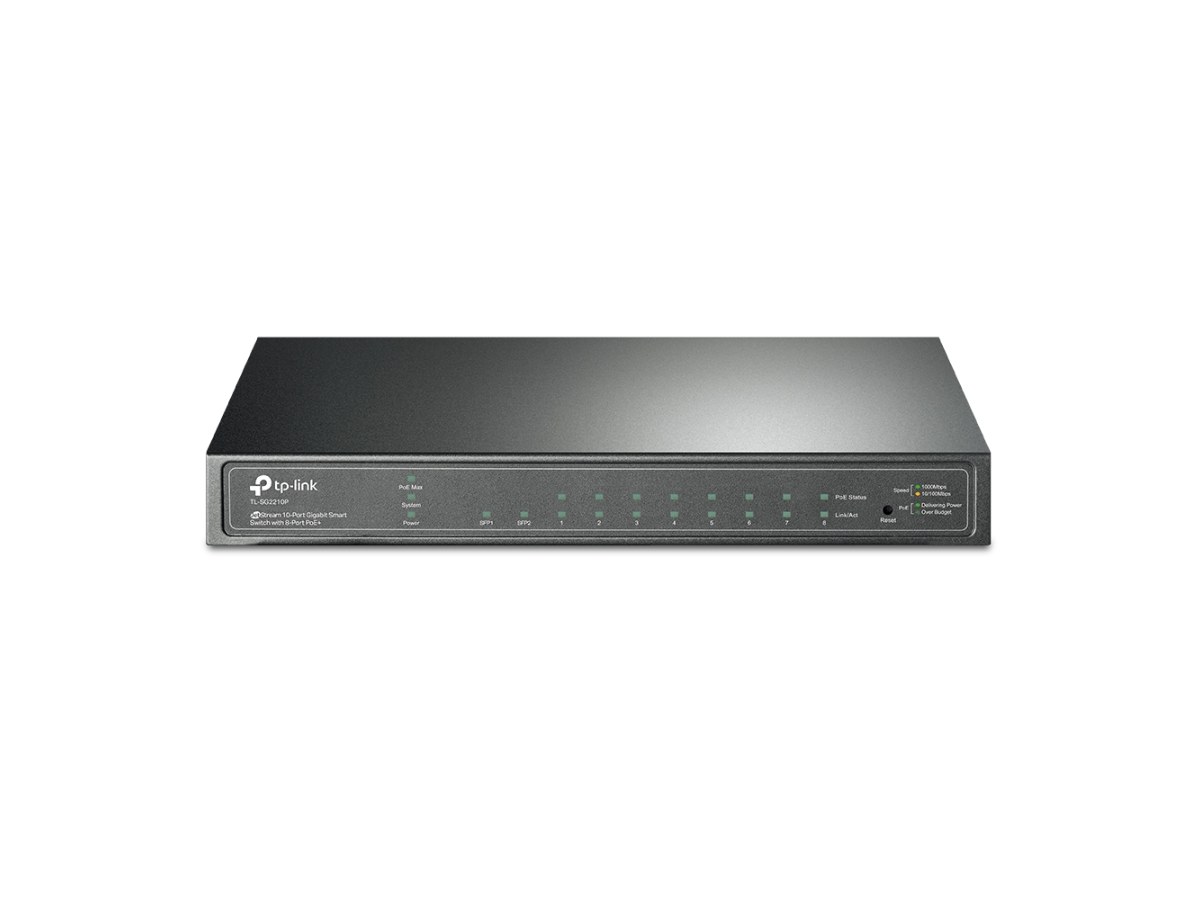 TP-LINK (商用) Omada 10 埠 Gigabit 智慧型交換器 (含 8 埠 PoE+) SG2210P