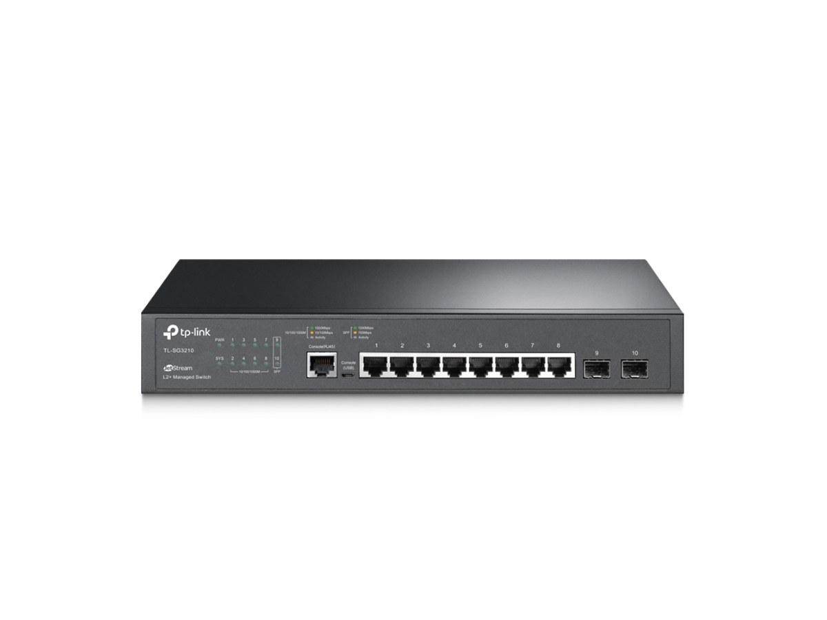 TP-LINK (商用) TL-SG3210 JetStream 8 埠 Gigabit L2+ 管理型交換器(含 2 個 SFP 插