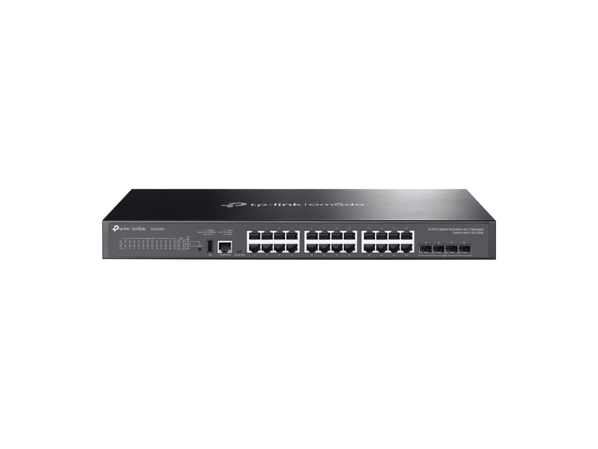 TP-LINK (商用) SG5428X Omada 24 埠 Gigabit 可堆疊 Lite L3 管理型交換器 (含 4 個