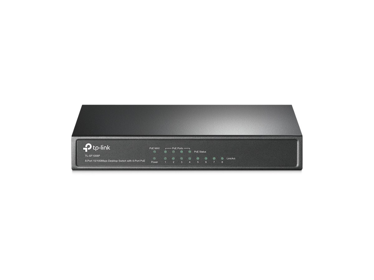 TP-LINK (商用) TL-SF1008P 8 埠 10/100M 桌上型 PoE 交換器