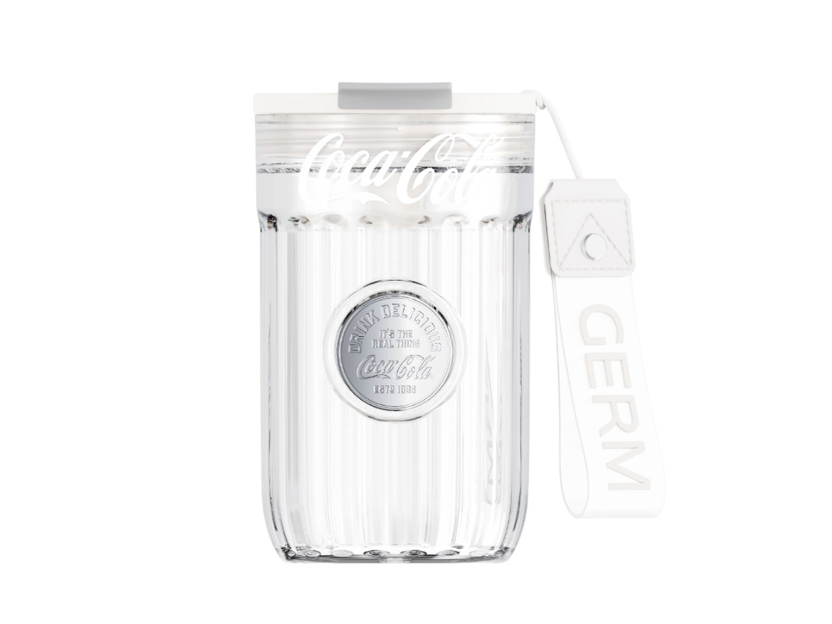 可口可樂聯名款徽章系列水杯-500ML（月光白）