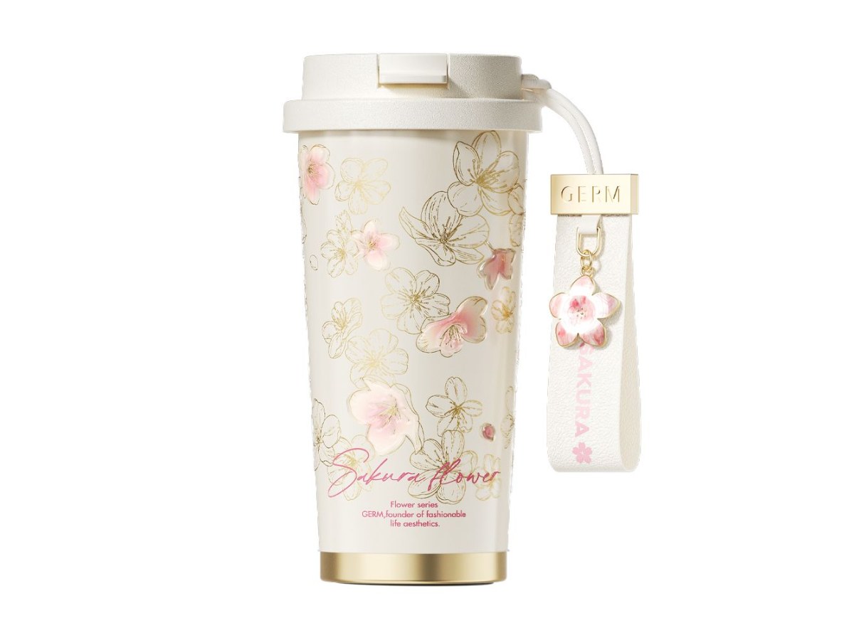 花語系列閃耀咖啡杯（櫻花）500ML