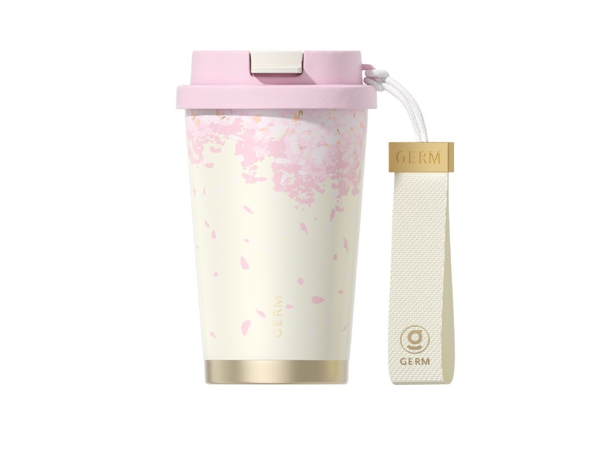 花語系列咖啡杯（櫻花）奶白390ML