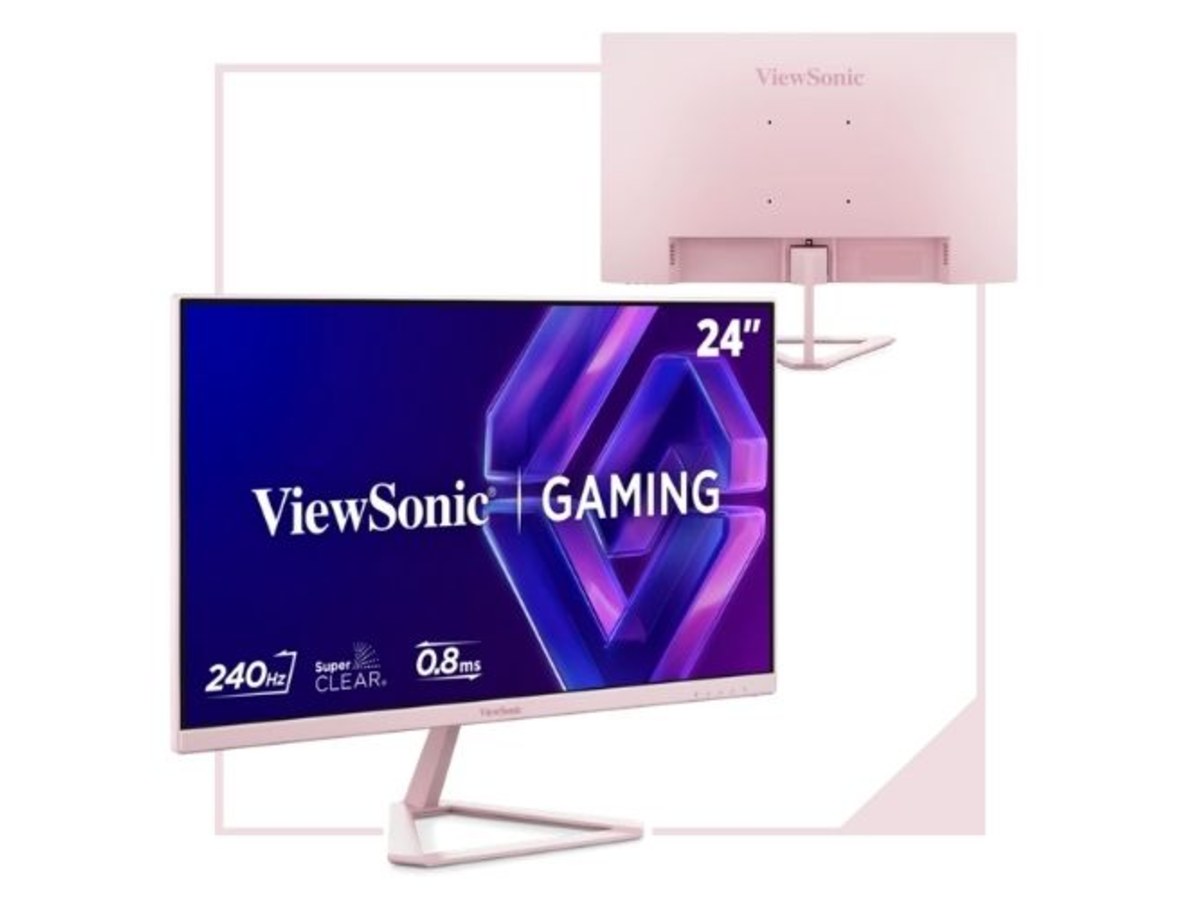 VIEWSONIC 23.8吋 FHD IPS 240Hz 電競螢幕 莓果粉 VX24G30-PK