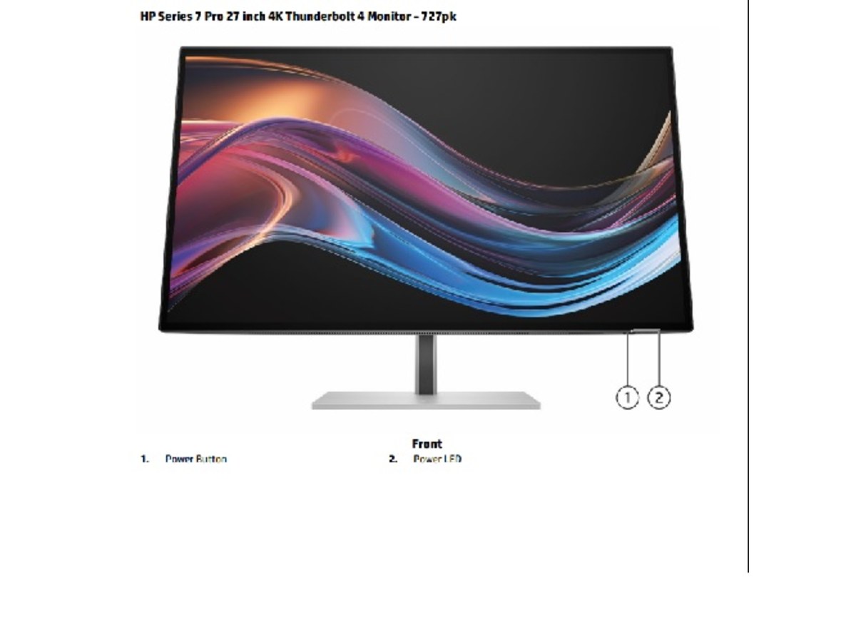 HP Series 7 Pro 727pk 27吋 4K Thunderbolt 4 商用螢幕 8J9G2AA