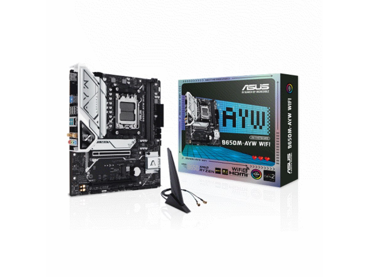 ASUS B650M-AYW WIFI AMD B650 AM5 DDR5 Micro-ATX 無線網路主機板 B650M-AYW-WIFI
