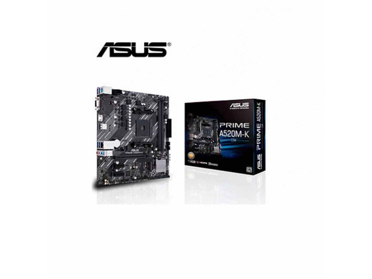 ASUS PRIME A520M-K AMD A520 AM4 Micro-ATX 主機板 PRIME-A520M-K