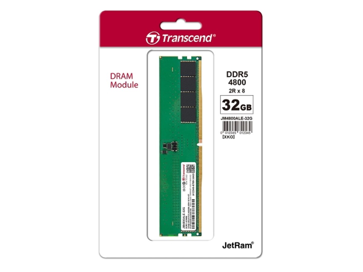 TRANSCEND JetRam 32GB DDR5 4800 桌上型電腦記憶體 JM4800ALE-32G