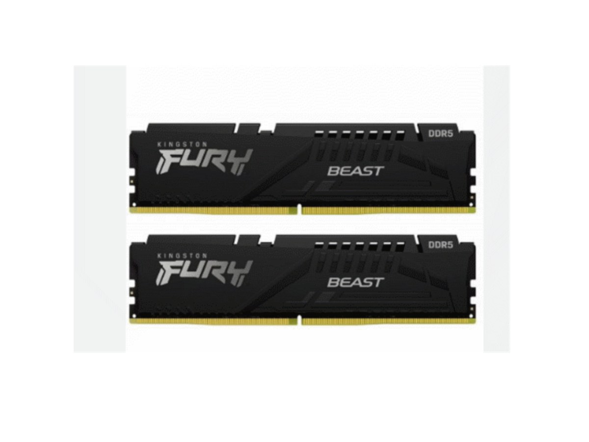 KINGSTON FURY Beast 32GB(16GBx2) DDR5 6000 CL30 黑色桌上型電腦記憶體 KF560C30BBEK2-32