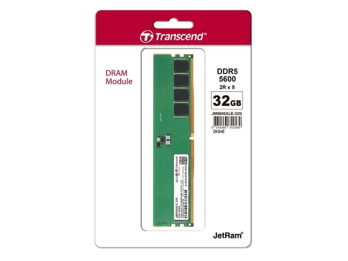 TRANSCEND JetRam 32GB DDR5 5600 桌上型電腦記憶體 JM5600ALE-32G