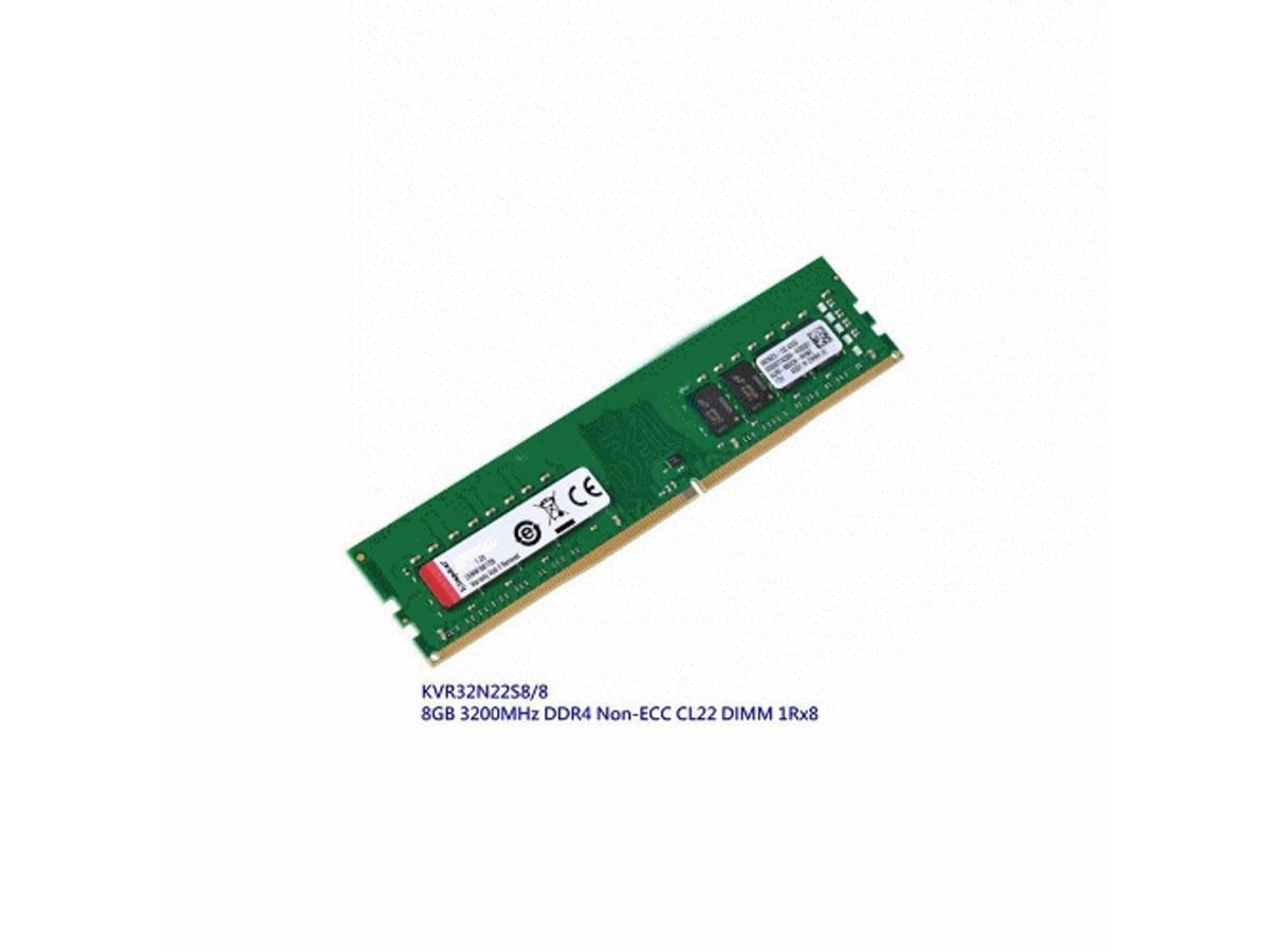 KINGSTON ValueRAM 8GB DDR4 3200 CL22 桌上型電腦記憶體 KVR32N22S8/8