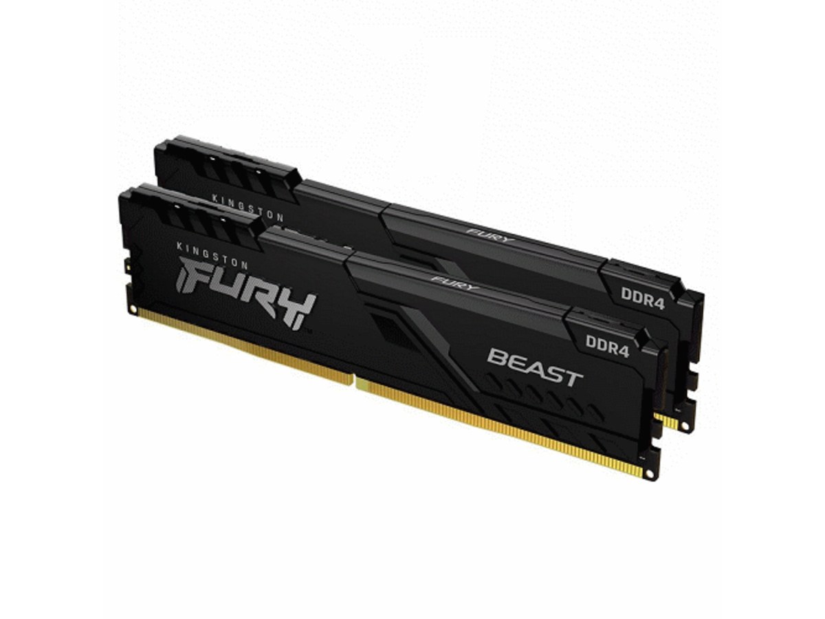 KINGSTON FURY Beast 16GB(8GBx2) DDR4 3200 CL16 黑色桌上型電腦記憶體 KF432C16BBK2/16