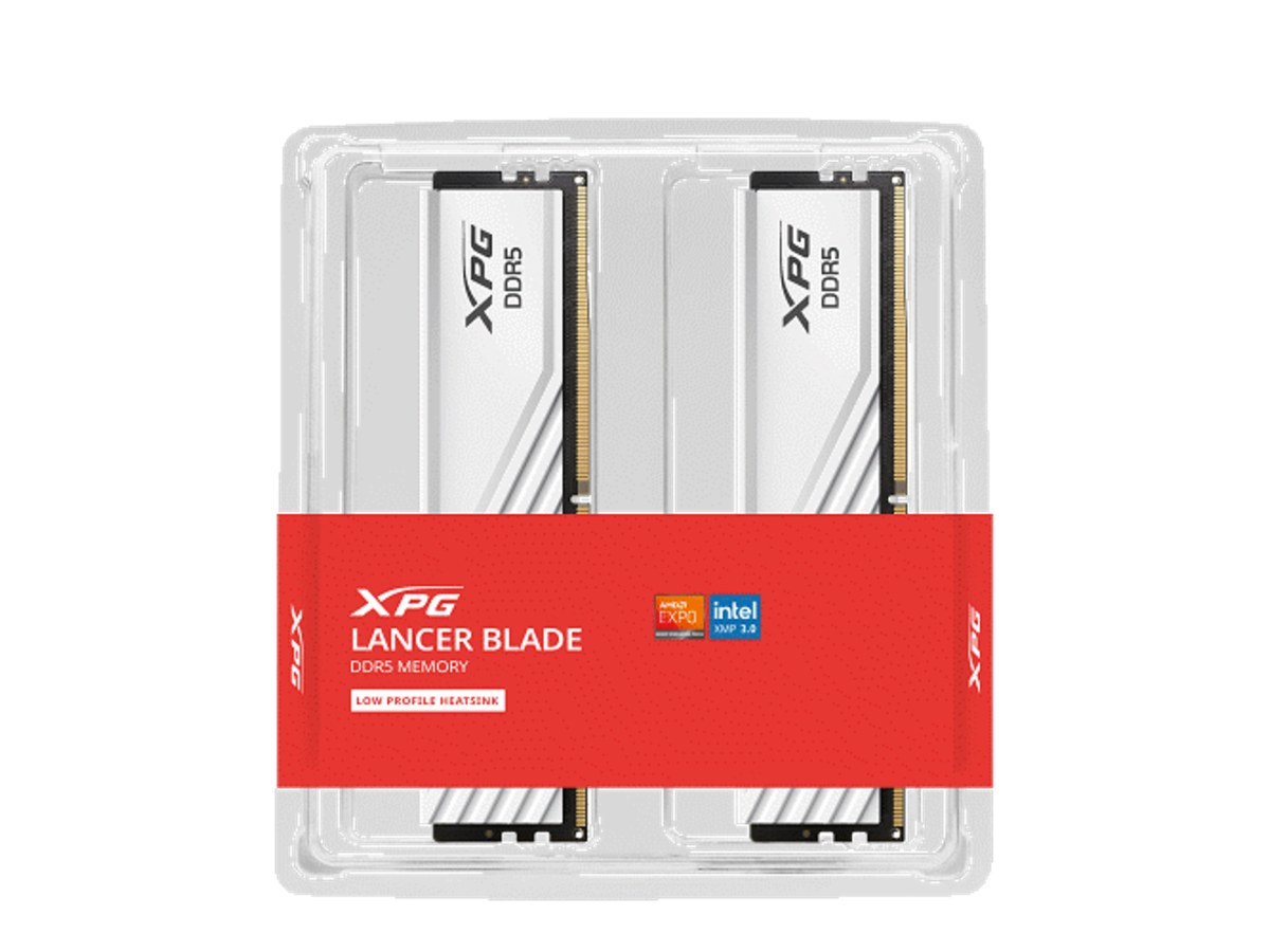 ADATA XPG LANCER BLADE DDR5-6000 32GB(16GB×2) CL48 白色超頻電競記憶體 AX5U6000C4816G-DTLABWH