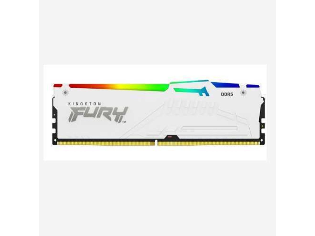 KINGSTON FURY Beast 64GB(32GBx2) DDR5 6000 CL30 RGB 白色桌上型電腦記憶體 KF560C30BWEAK2-64