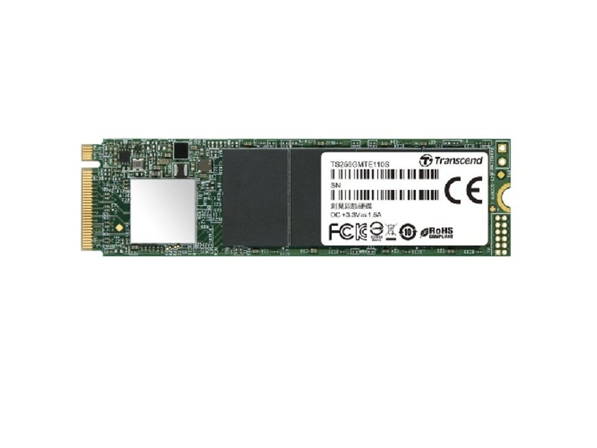 TRANSCEND PCIe SSD 110S 256GB M.2 2280 PCIe 3.0 NVMe 固態硬碟 TS256GMTE110S