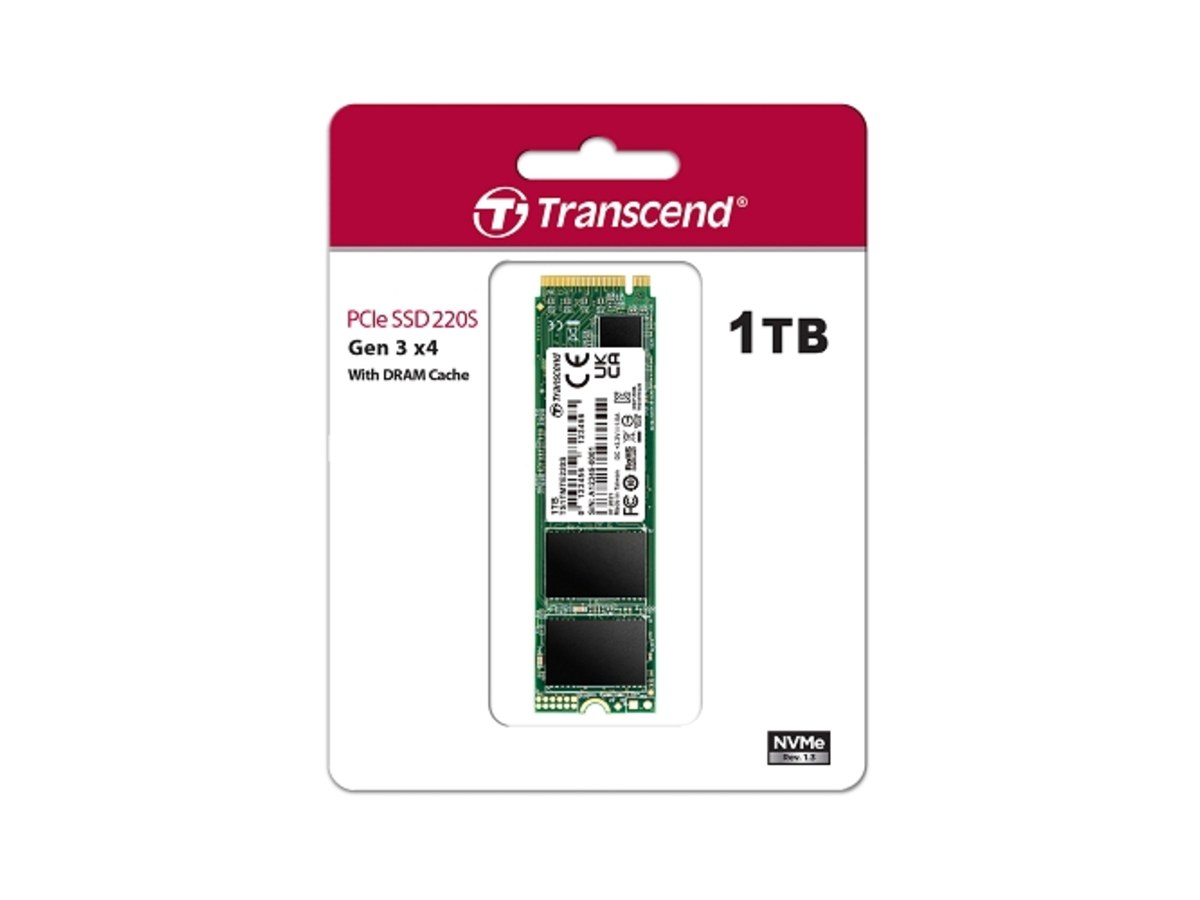 TRANSCEND PCIe SSD 220S 1TB M.2 2280 PCIe 3.0 NVMe 固態硬碟 TS1TMTE220S