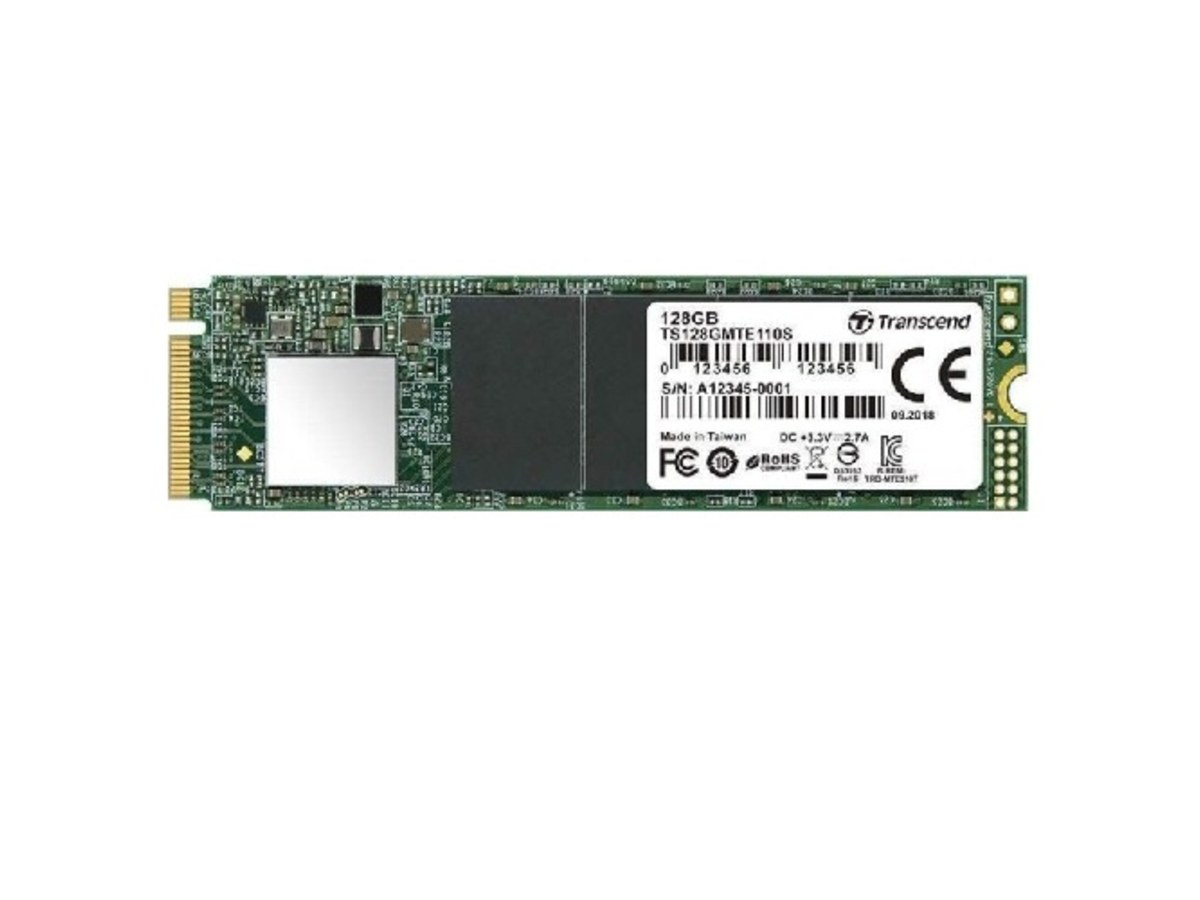TRANSCEND PCIe SSD 110S 128GB M.2 2280 PCIe 3.0 NVMe 固態硬碟 TS128GMTE110S