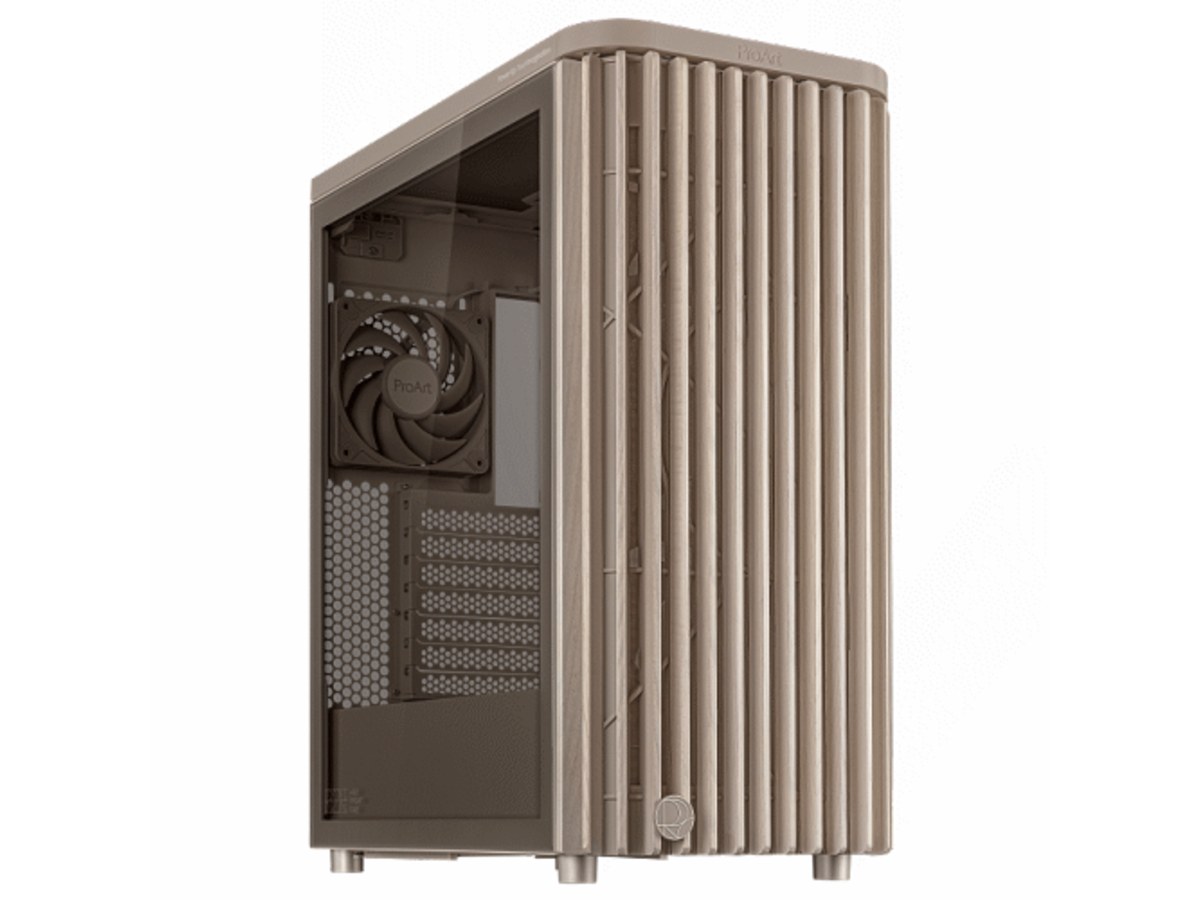 ASUS ProArt PA401 木質鋼化玻璃版 燕麥色 ATX 電腦機殼 PA401-WOOD-TG-BEIGE