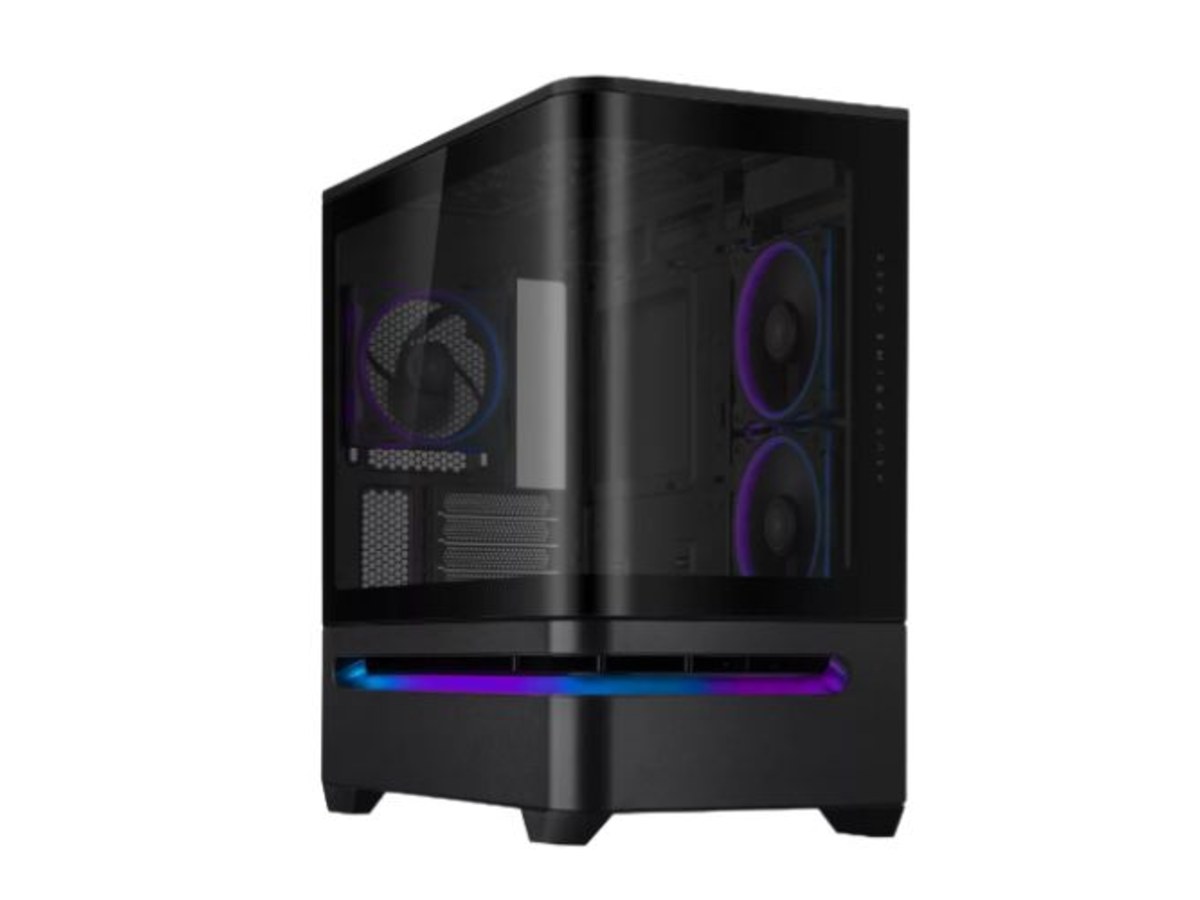 ASUS Prime AP202 ARGB 黑色 Micro-ATX 曲面全景玻璃電腦機殼 PRIME-AP202-ARGB-BLACK-TG