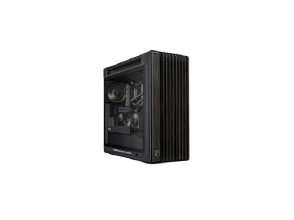 ASUS ProArt PA602 胡桃木玻璃透側版 現代黑電腦機殼 PA602-WALNUT-WOOD-TG