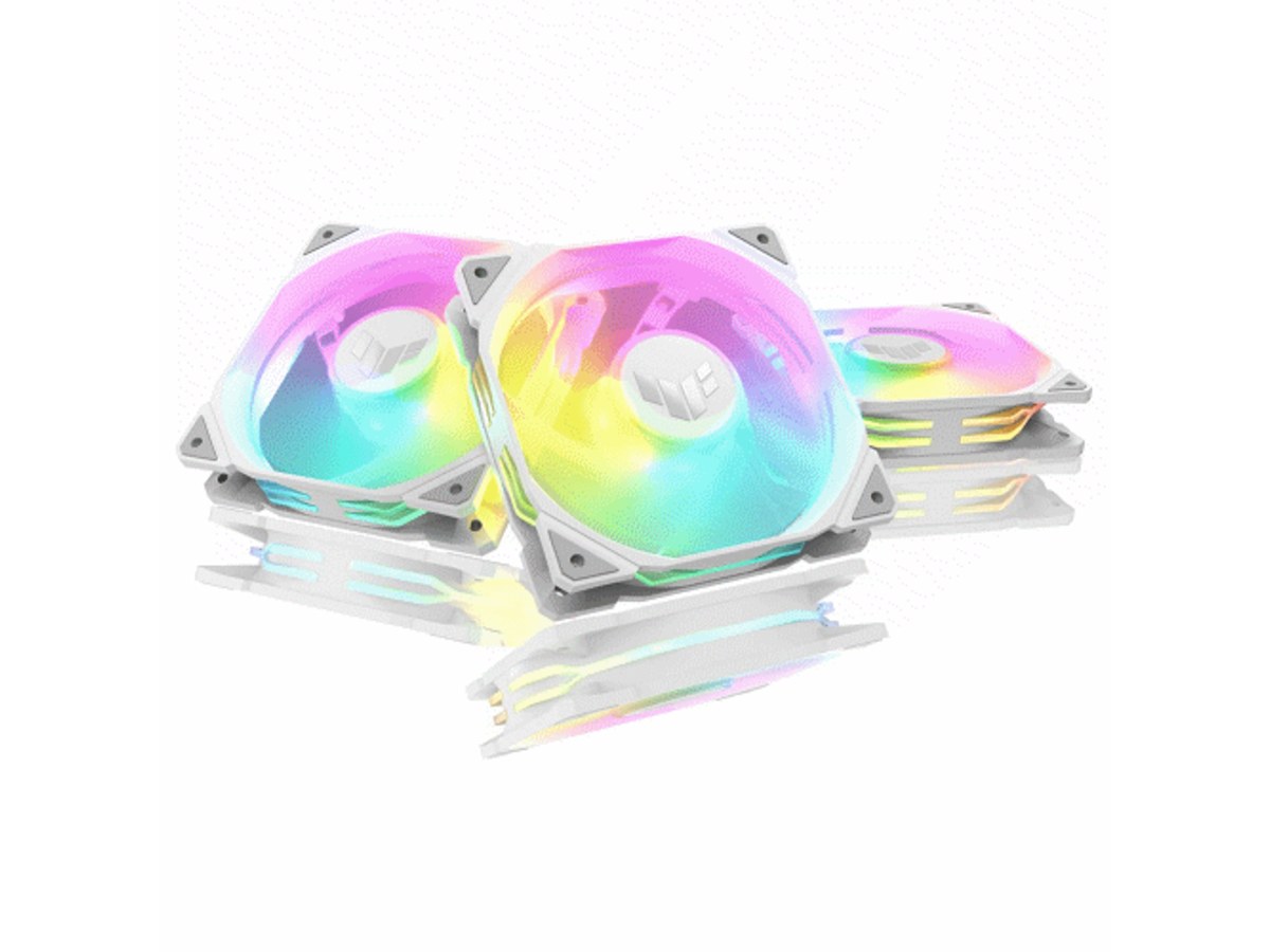 ASUS TUF Gaming TR120 120mm ARGB 白色機殼風扇三入組 TR120-ARGB-3IN1-W