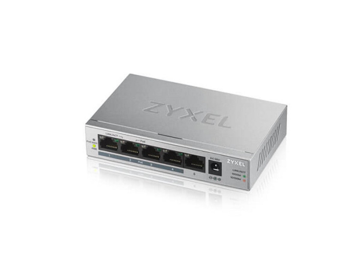 Zyxel GS1005HP 5埠Gigabit PoE+無網管網路交換器 GS1005HP-TW0101F