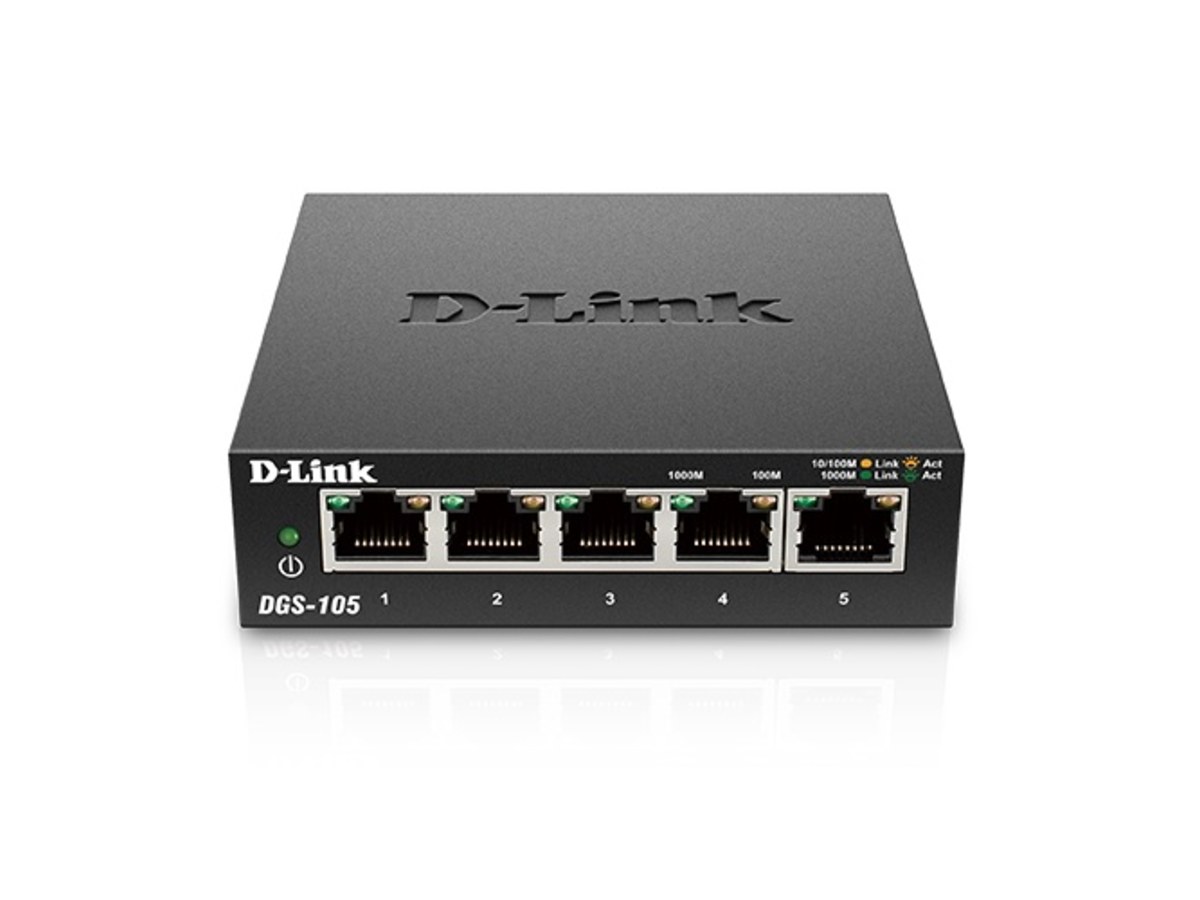 D-Link 5埠Gigabit桌上型網路交換器 DGS-105