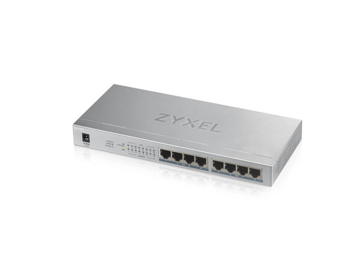 Zyxel GS1008HP 8埠Gigabit PoE+ 60W無網管交換器 GS1008HP-TW0101F