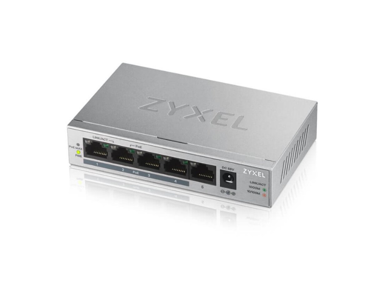 Zyxel GS1005HP 5埠Gigabit PoE+無網管網路交換器台灣製 GS1005HP-TWAM01F