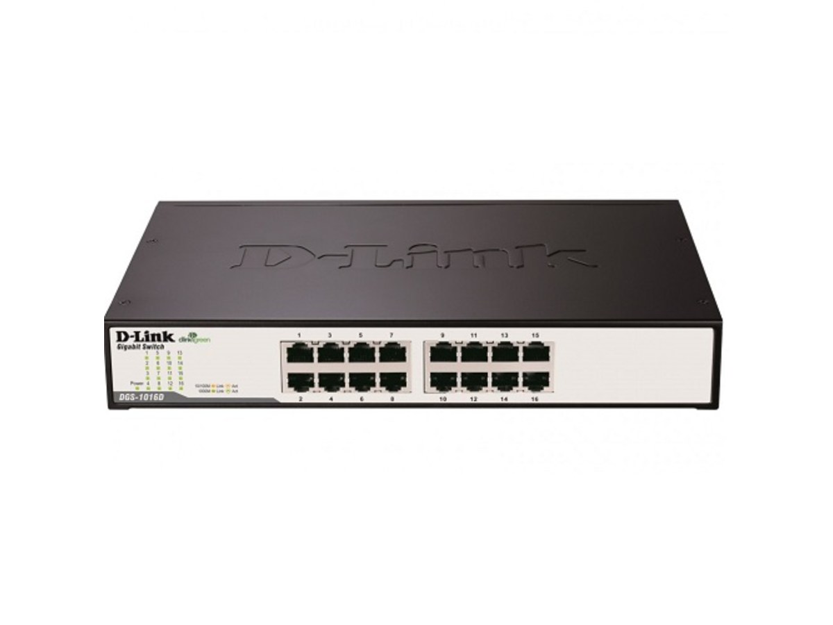 D-Link 16埠Gigabit節能型網路交換器 DGS-1016D